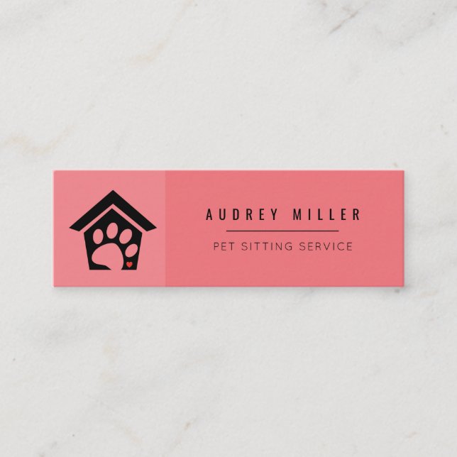 Pet Sitting Service Pet Care Square Business Card (Front)