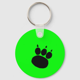 Pet Sitting Services Paw Print Keychain