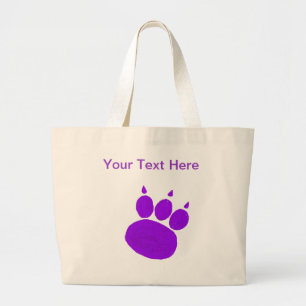 Pet Sitting Services Paw Print Large Tote Bag