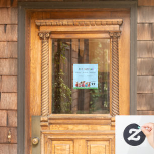 Pet Sitting Sign Window Decal