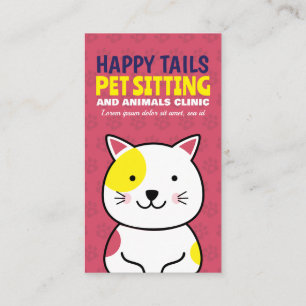 Pet Sitting, Veterinary Clinic, Vet, Veterinarian Business Card