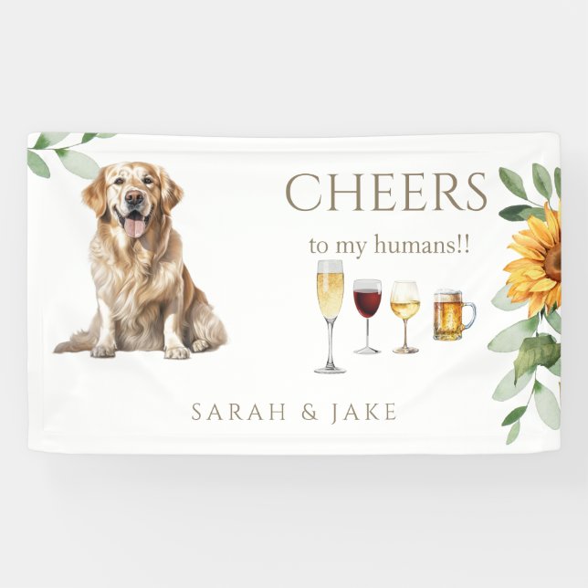 Pet Sunflower Cheers Cocktails Bar Banner (Horizontal)