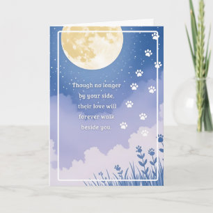 Pet Sympathie Carte Lune série de fleurs