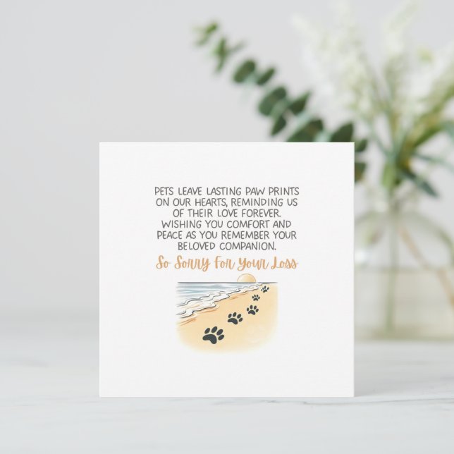 Pet Sympathy  Card (Standing Front)