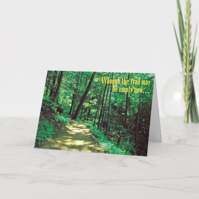Pet Sympathy Card – Empty Trail (Front)
