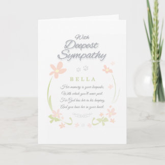 Pet Sympathy Card - Female- Deepest Sympathy