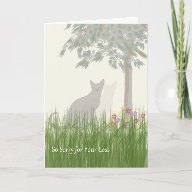 Pet Sympathy Card for Cat (Front)