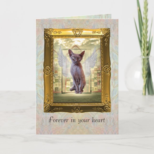 Pet Sympathy card. Forever in your heart. Card (Front)