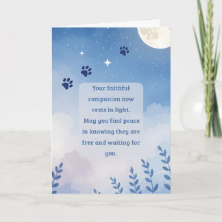 Pet Sympathy Card Moon Flower Series