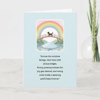 Pet Sympathy Card Rainbow Bridge Series