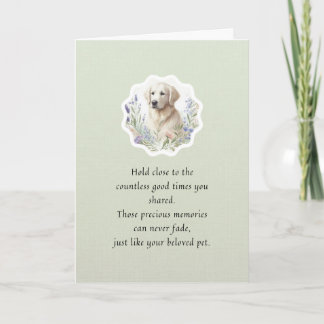 Pet Sympathy Cards Dog Flower Frame Series