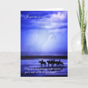 Pet Sympathy Loss of a Horse - Beach Ride Card