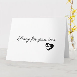 Pet Sympathy Personalized Photo pet Loss Card