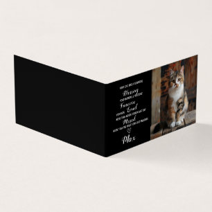 Pet Sympathy Personalized Photo Pet Loss Card Cat