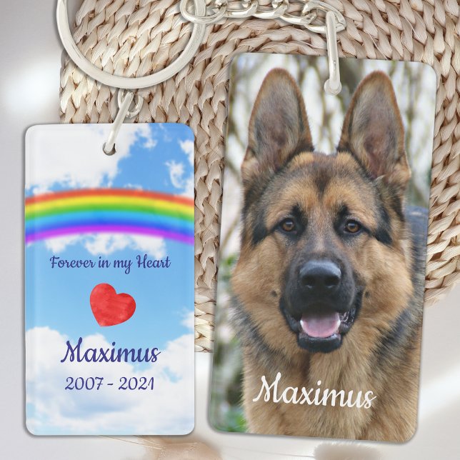 Pet Sympathy Pet Loss Dog Rainbow Bridge Memorial Keychain (Creator Uploaded)