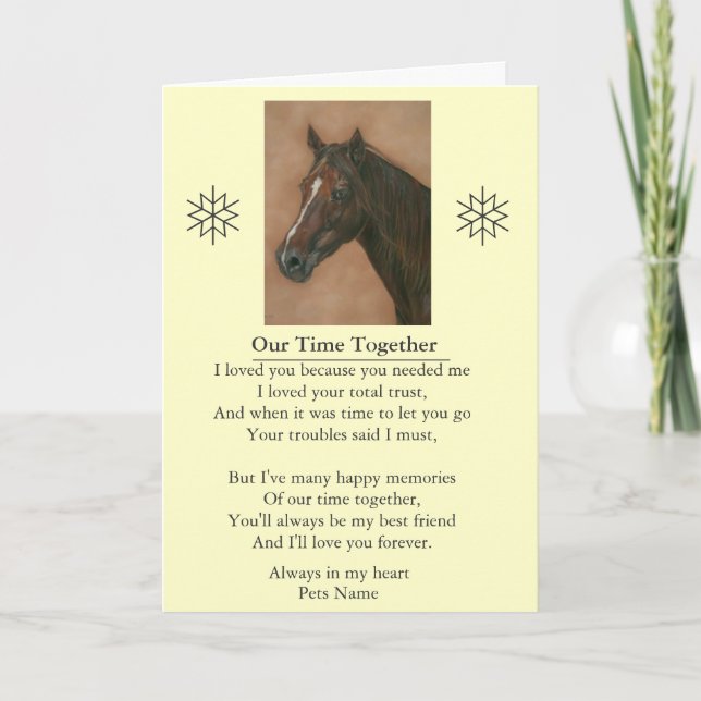 pet sympathy poem original customizable message card (Front)