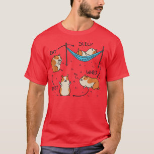 Pet T  Eat Sleep Wheek Repeat Funny Guinea Pig Lov T-Shirt