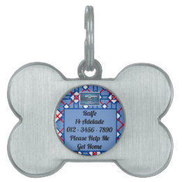 Pet Tag - Bone Frame (Red Cross)RFPMDesigns ©️2024