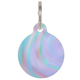 Pet Tag with a beautiful rainbow swirl pattern