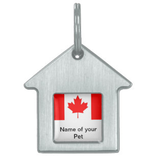 Pet Tag with Flag of Canada