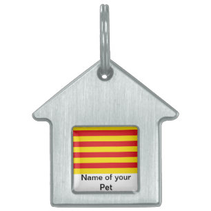 Pet Tag with Flag of Catalonia