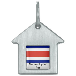 Pet Tag with Flag of Costa Rica