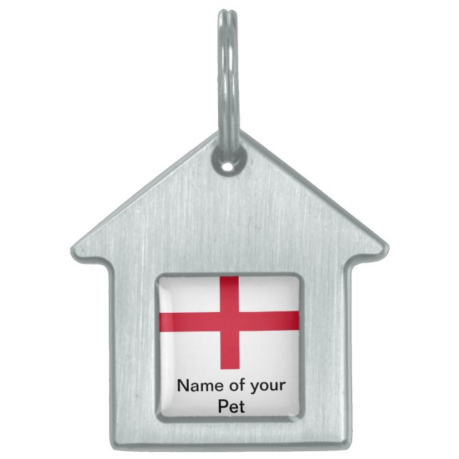 Pet Tag with Flag of England (Front)