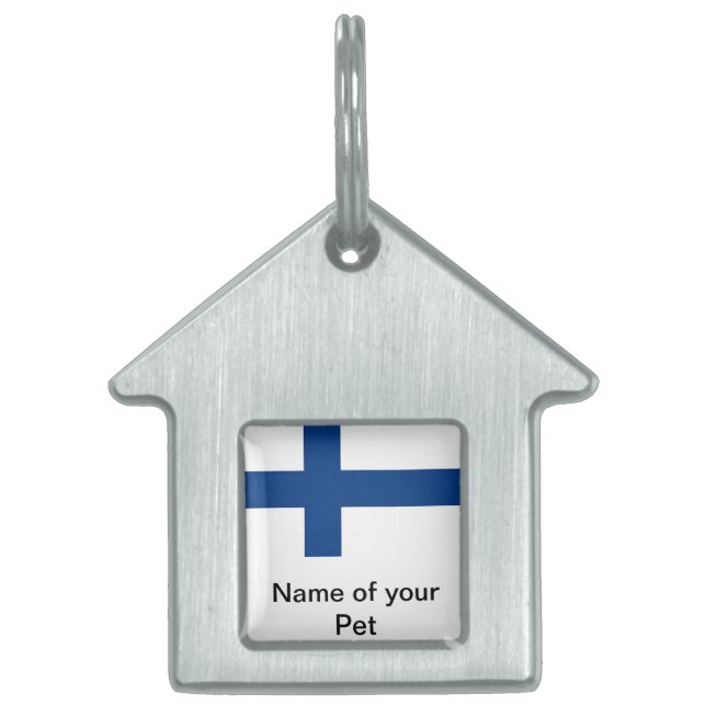 Pet Tag with Flag of Finalnd (Front)