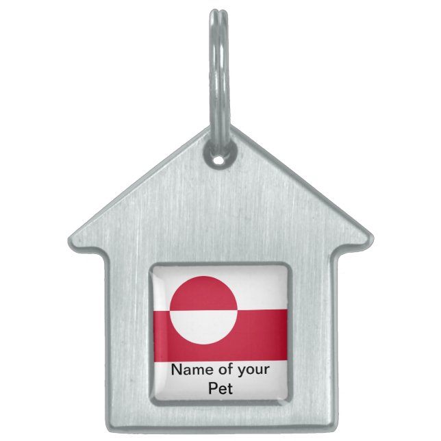 Pet Tag with Flag of Greenland (Front)
