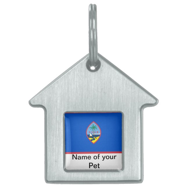 Pet Tag with Flag of Guam (Front)