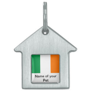 Pet Tag with Flag of Ireland