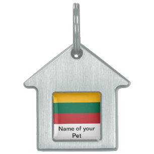 Pet Tag with Flag of Lithuania