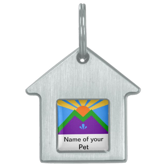 Pet Tag with Flag of Manitou Springs (Front)