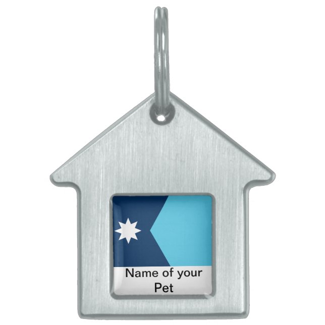 Pet Tag with Flag of Minnesota, USA (Front)