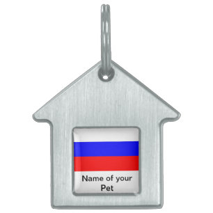 Pet Tag with Flag of Russia
