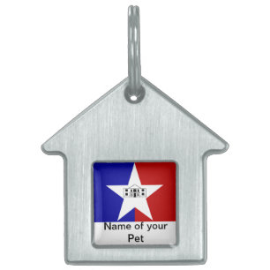 Pet Tag with Flag of San Antonio City