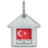 Pet Tag with Flag of Turkey