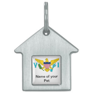 Pet Tag with Flag of Virgin Islands