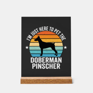 Pet The Doberman Pinscher Retro Acrylic Sign