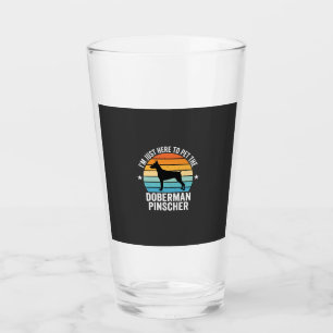 Pet The Doberman Pinscher Retro Glass