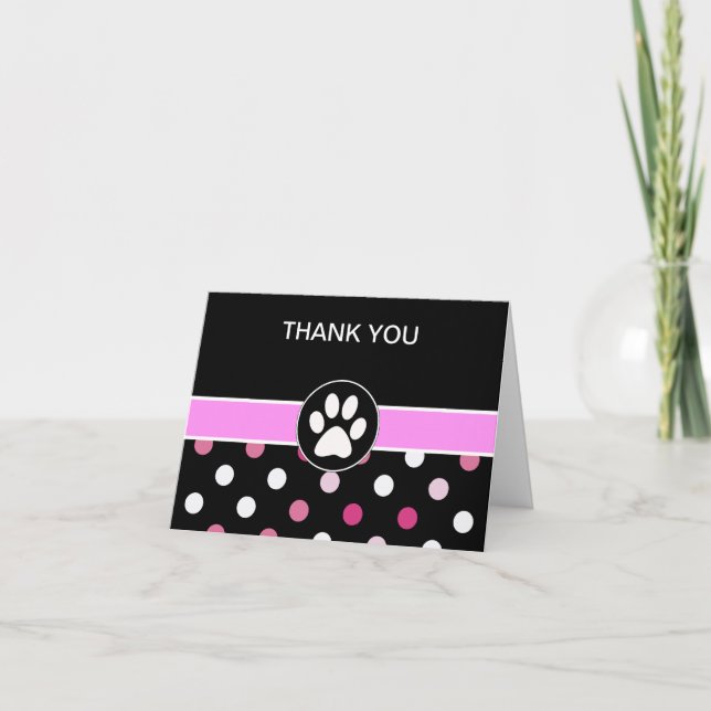 Pet Thème Business Merci Cartes (Devant)