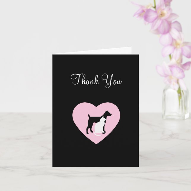 Pet Thème Personnalisé Merci Cartes (Orchidée)