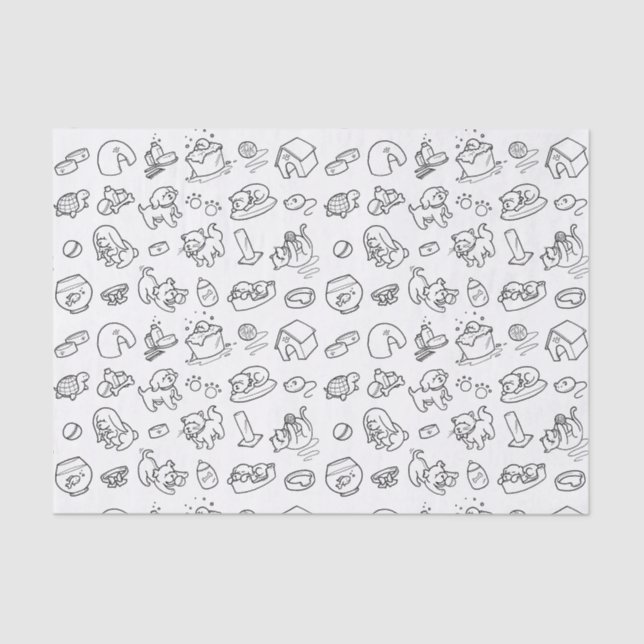 Pet Themed Tissue Paper (Front)