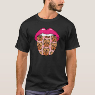Pet Tongue Dog Breed Bulldog  American Bully T-Shirt