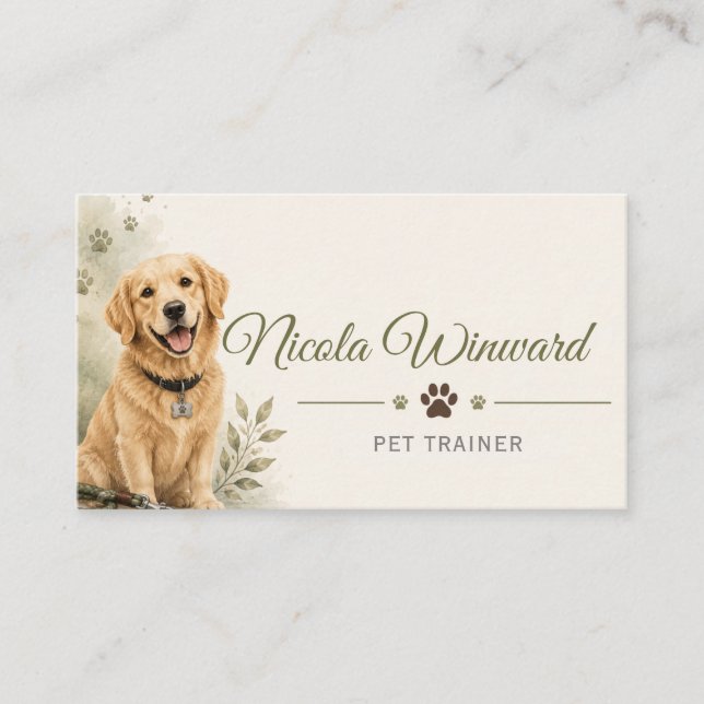 Pet Trainer Business Card (Front)