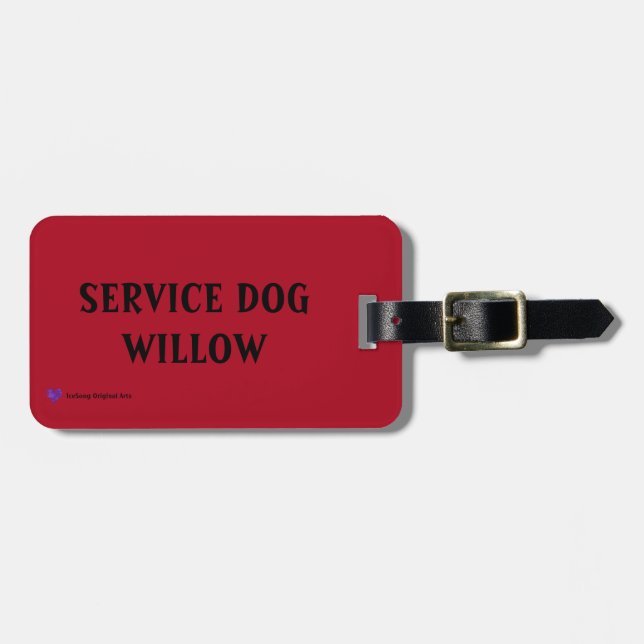 Pet Travel Luggage Tag for Collar (Front Horizontal)
