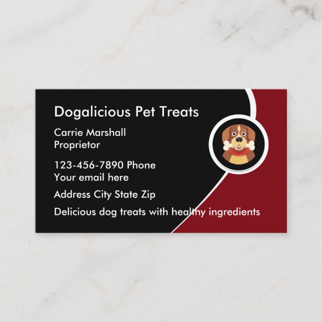 Pet treats Business Cards (Front)