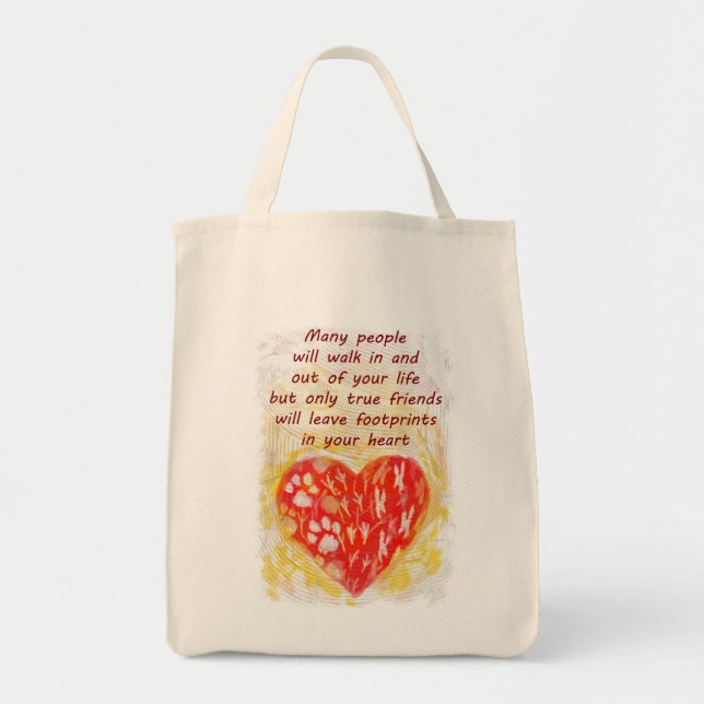 Pet true friend quote tote bag (Front)