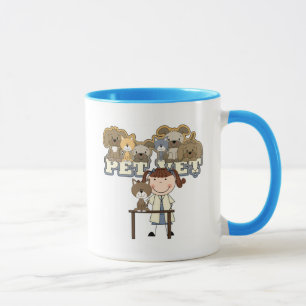 Pet Vet Brunette Female Tshirts and Gifts Mug