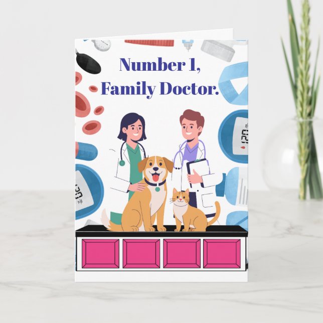 Pet Veterinarian Folded Greeting Card (Front)